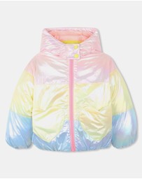Billieblush - Rainbow Multicolored Down Puffer Jacket - Kids-Teens