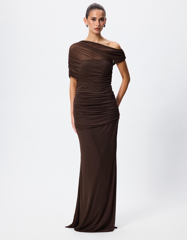 Tussah - Eleanor Mesh Off The Shoulder Maxi Dress