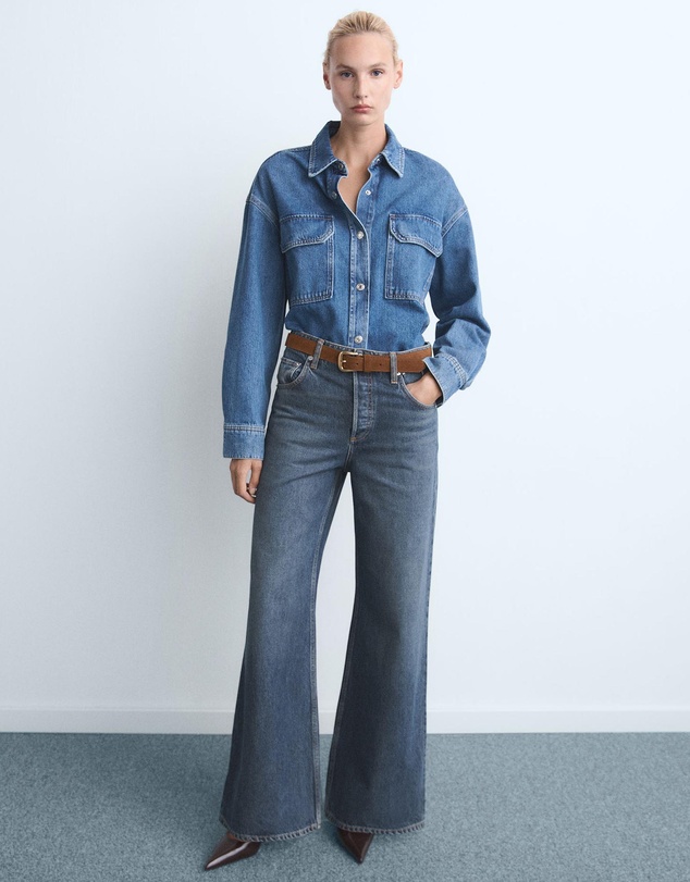 M.N.G - Wide-Leg Jeans With Buttons