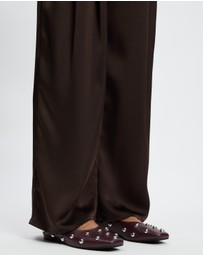 AERE - Studded Leather Ballet Flats