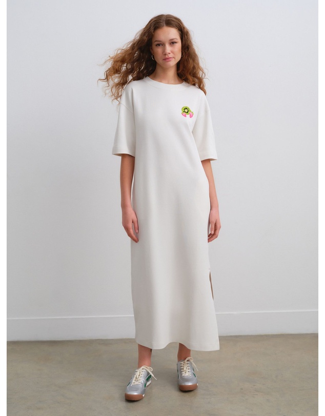 NEXT - Short Sleeve Crew Neck Jersey Back Graphic Midi Dress