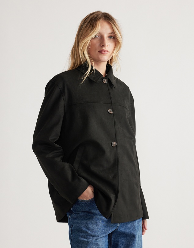 Decjuba - Simone Faux Suede Car Coat