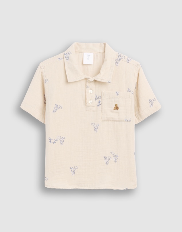 GAP - SS Gauze Icon Polo - Babies-Kids