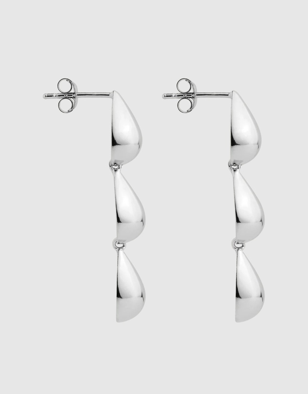 Najo - Liora Triple Drop Silver Stud Earring