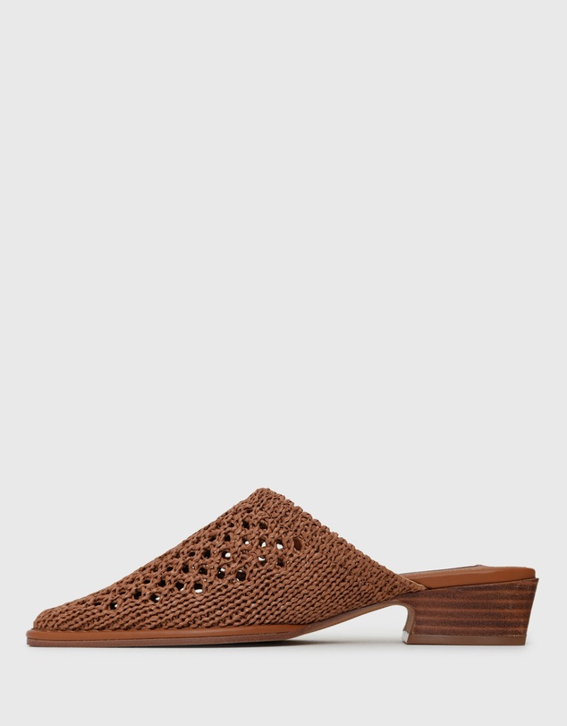 Betts - Dora Woven Low Heel Mule Shoes