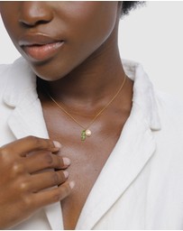 Elli Jewelry - Necklace Pearl Drop 925 Sterling Silver Gold-Plated