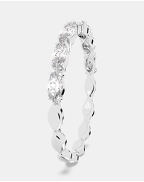 Swarovski - Matrix Vittore ring, Marquise cut, White, Rhodium plated