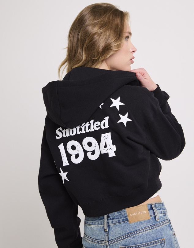 Subtitled - Stargazer Cropped Zip Hoodie