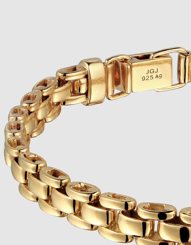 Kuzzoi - Chunky Box Chain Bracelet in Gold-Plated 925 Silver