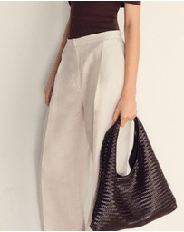 M.N.G - Leo Pleated Linen Trousers