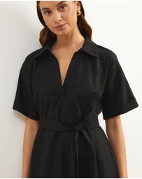 Atmos&Here - Britt Linen Blend Belted Mini Dress