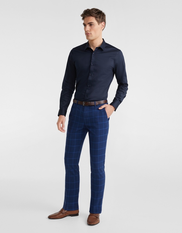 yd. - Wolfe Check Slim Dress Pant