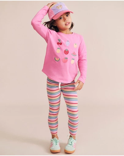 Huxbaby - Tutti Frutti Stripe Leggings - Babies-Kids