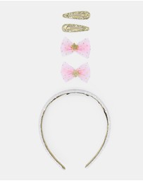 Morgan & Taylor - Noel Kids Clip Set in Sparkling Pink and Gold
