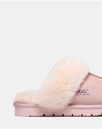 EVERAU - Australian Shepherd Ugg Muffin Slipper Cow Suede Upper House Shoes