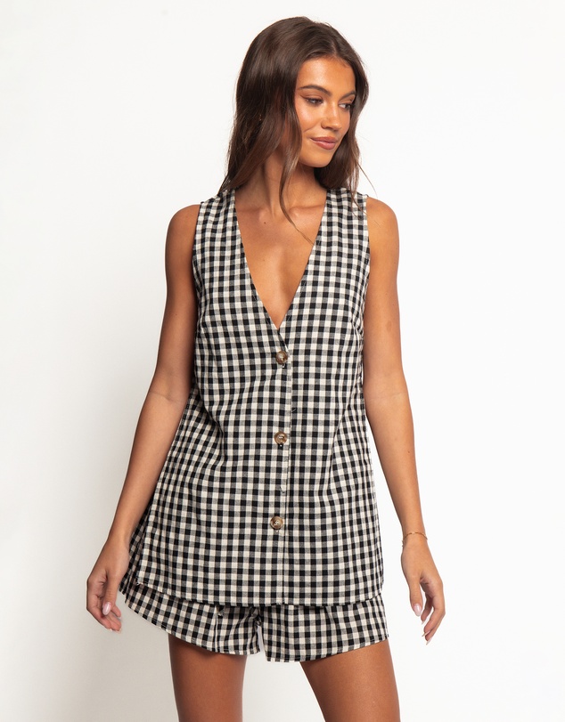Petal & Pup - Miller Short Set - Black Gingham