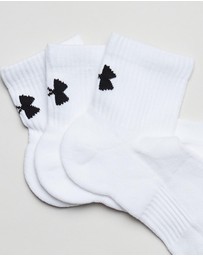 Under Armour - 3-Pack UA Training Cotton Quarter Socks
