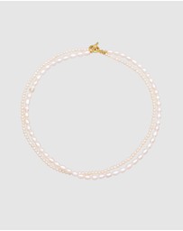 Haze & Glory - ICONIC EXCLUSIVE - Necklace Arctic Pearl 925 Sterling Silver Gold-Plated