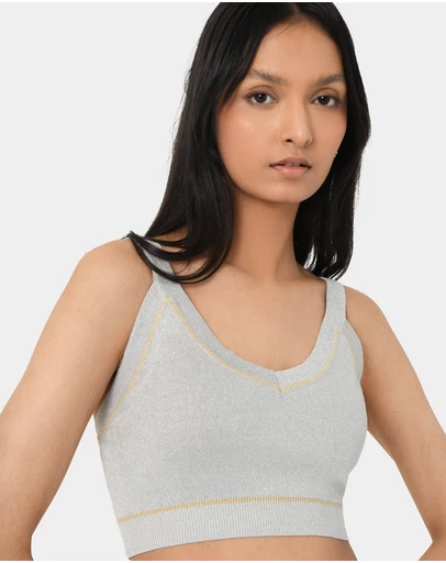 Forcast - Shay Lurex Knit Bra Top