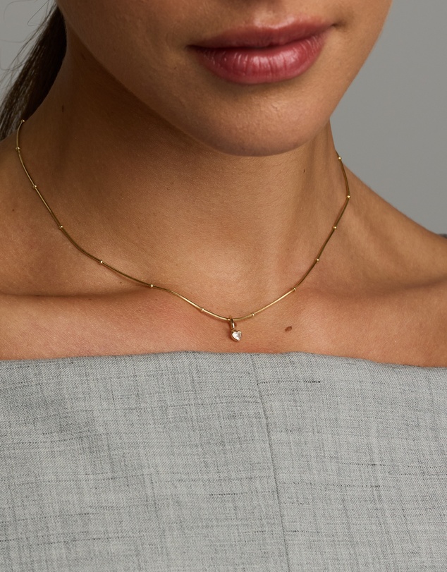 Michael Hill - 0.70 Carat TW Laboratory-Grown Diamond Heart Pendant in 10kt Yellow Gold