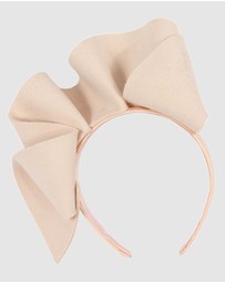 Max Alexander - Felt Beige Winter Racing Fascinator