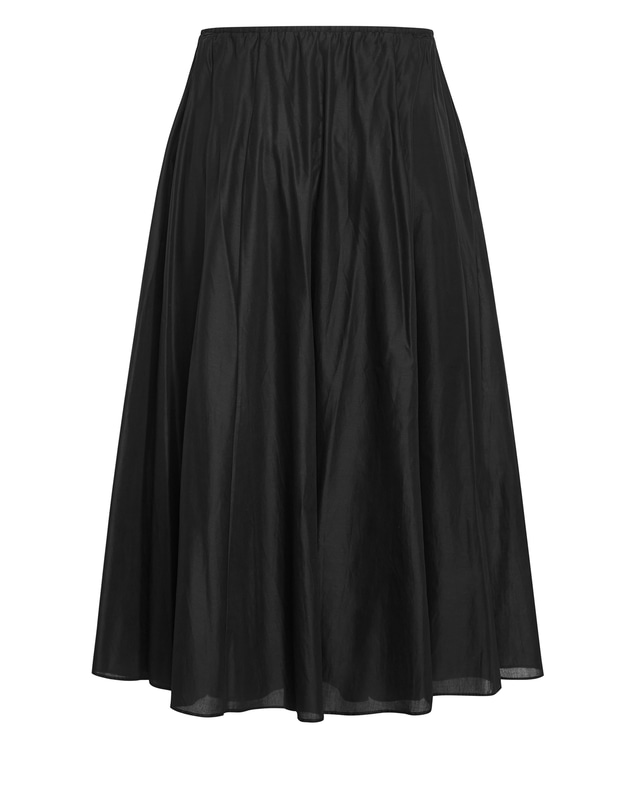 City Chic - Plus size Elissia Drawstring Cotton Maxi Skirt - black