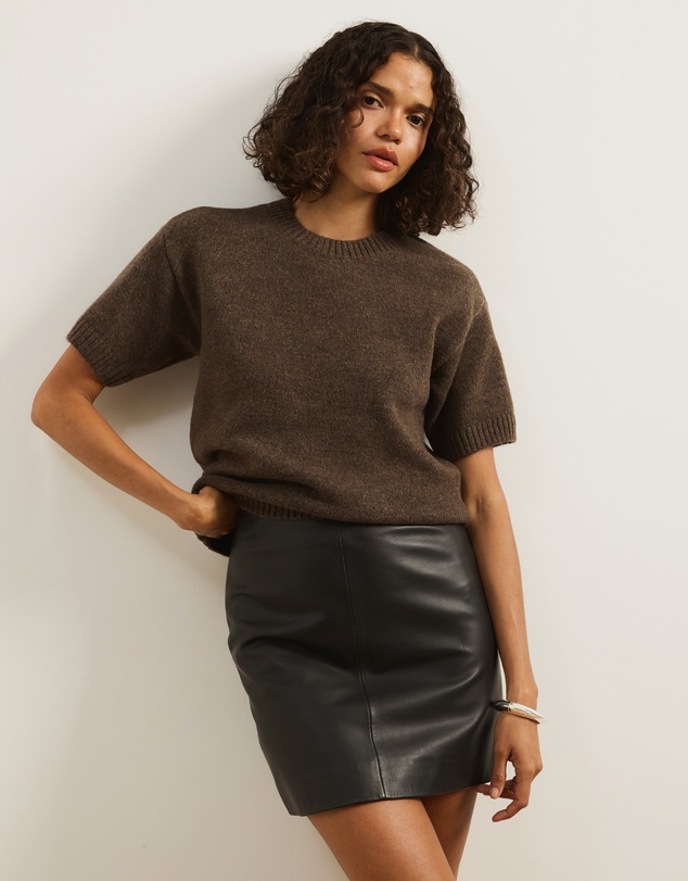 Atmos&Here - Ayla Knitted Boxy T-Shirt