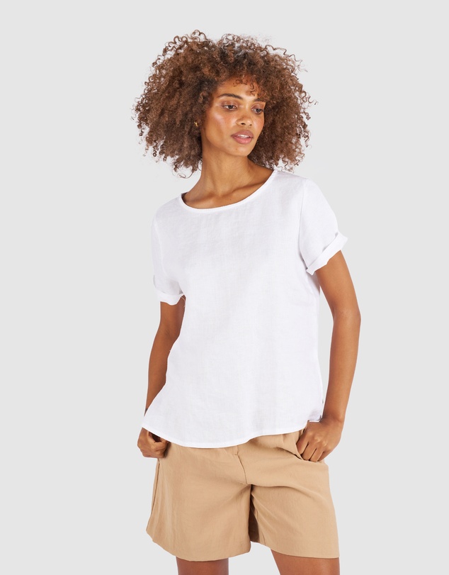 CAMIXA - Teena Linen T-shirt Top