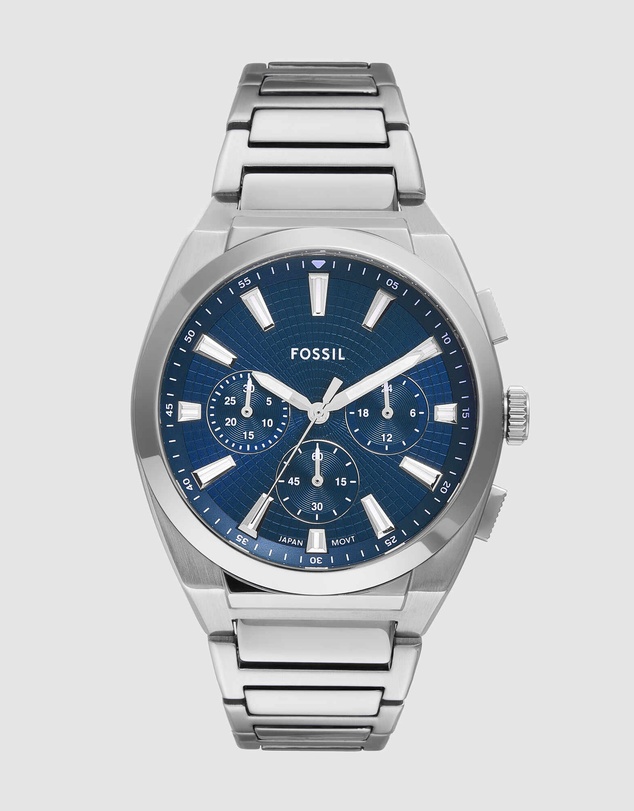 Fossil - Everett Silver Tone Chronograph Watch