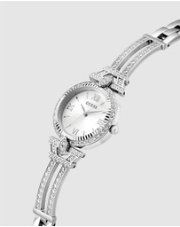 GUESS - Guess Ladies Silver Tone 28mm Analogue Watch