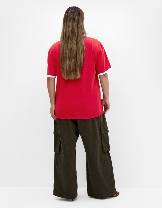 City Chic - Plus sizeGame On Tee - red