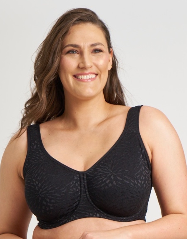 Ava & Audrey  - Ava & Audrey Millie Jacquard Mesh T-Shirt Underwire Bra