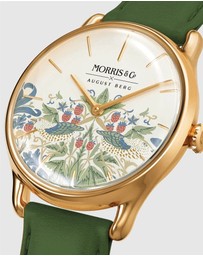 August Berg - Simply Strawberry Thief Cochineal Olive Green