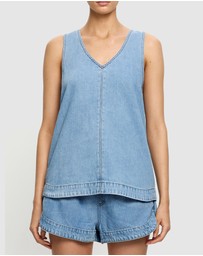 KIVARI - Emilie Denim Top