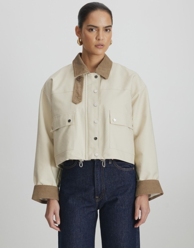 Revibe - Repaired Minima Esenciales Andie Cropped Barn Jacket