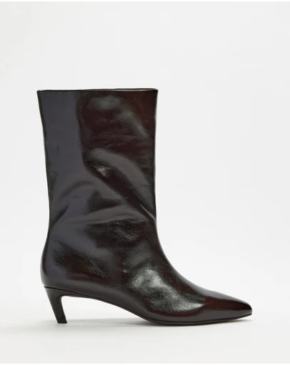 AERE - Nara Leather Heeled Boots