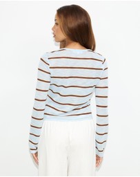 Dazie - Solana Stripe Knit Top