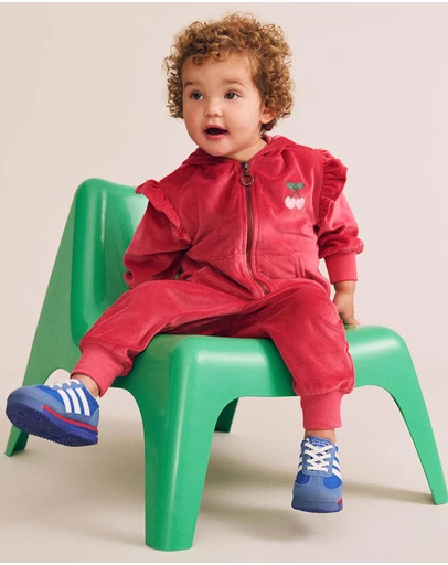 Huxbaby - Very Cherry Velour Trackpants - Babies