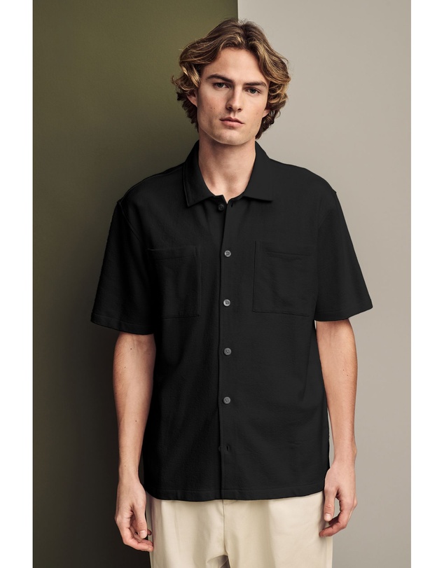 NEXT - Heavyweight Textured Short Sleeved Jersey 100% Cotton Shirt