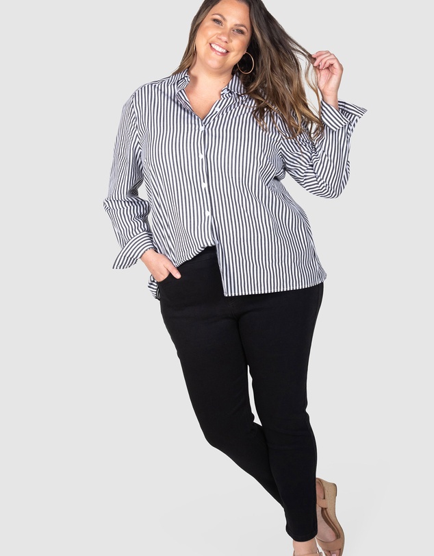 Love Your Wardrobe - Lexi Overdyed Black Denim Jeans