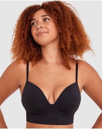 Bras N Things - Base Layers Long Line Push Up Bra - Black