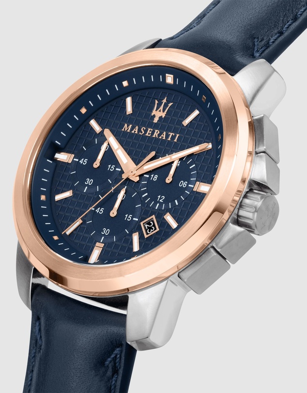 Maserati - Maserati Successo Navy Blue Chronograph