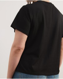 Atmos&Here Curvy - Lorrie Twist Shoulder T-Shirt