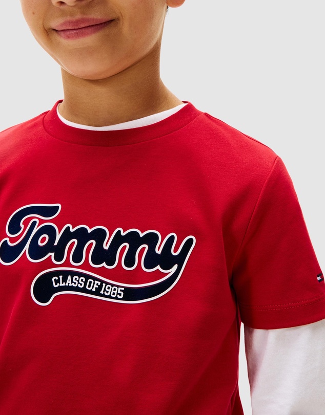 Tommy Hilfiger - Varsity Interlock Knit Logo T-Shirt - Teens