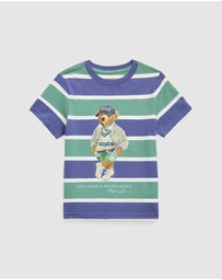 Polo Ralph Lauren - Polo Bear Striped Cotton Jersey Tee - ICONIC EXCLUSIVE - Kids