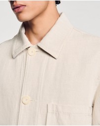 Sandro - Worker Overshirt Linen Jacket