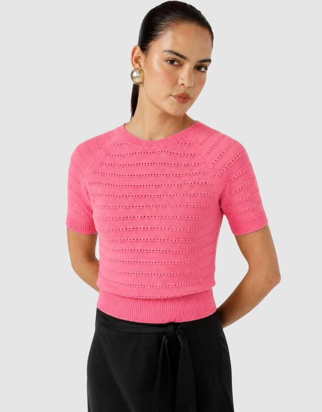 SACHA DRAKE - Eyelet Knit Top