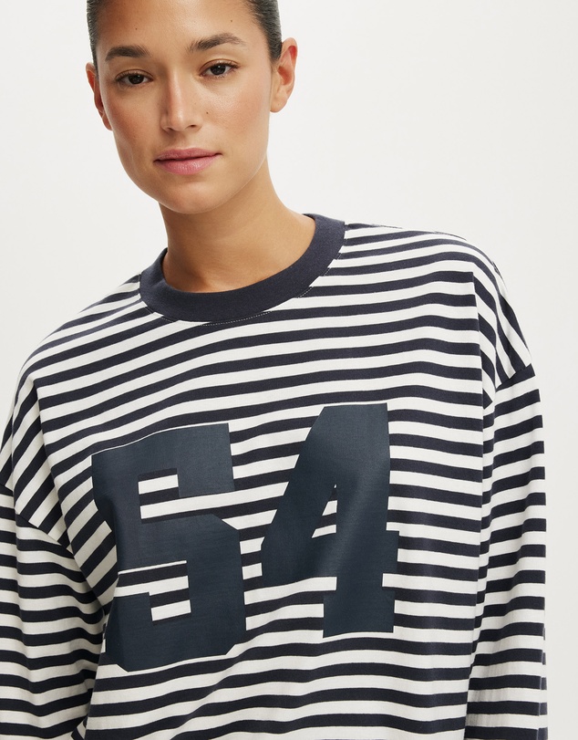 Cotton On - Ls Oversized Graphic Tee
