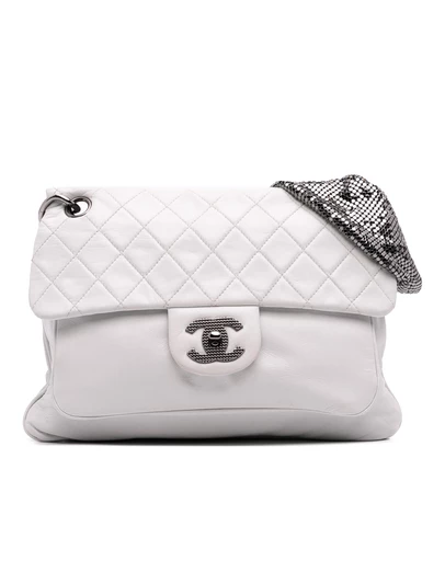Chanel - Pre-Loved CC Quilted Soft Lambskin Chain Mail Shoulder Bag