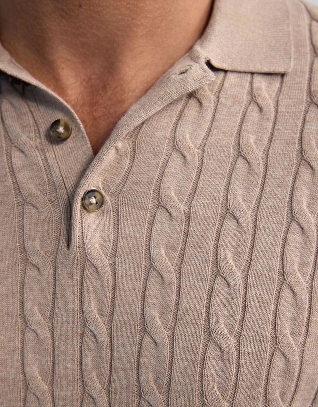 Oxford - Fernando Cable Knit Polo